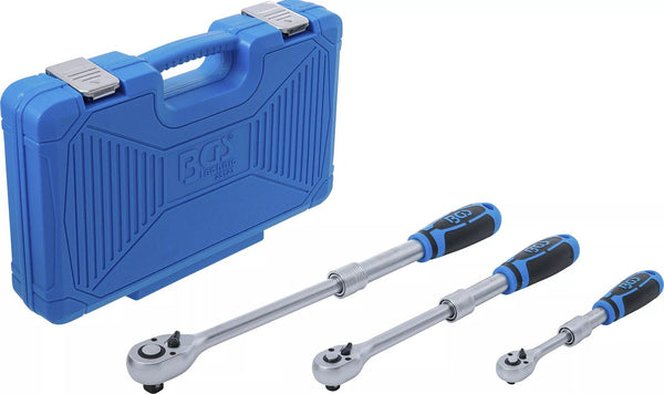 Jeu de cliquets extensibles · 1/4", 3/8" et 1/2" · 3 pièces