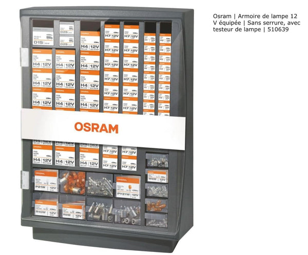 Présentoir OSRAM avec 252 lampes de voiture