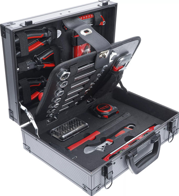 Jeu d'outils en mallette aluminium · 66 pièces