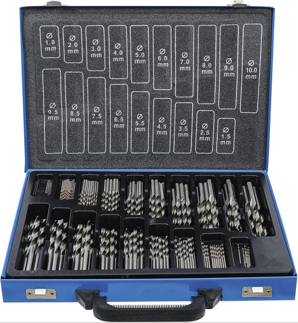 Jeu de forets hélicoïdaux · HSS · 1 - 10 mm · 170 pièces