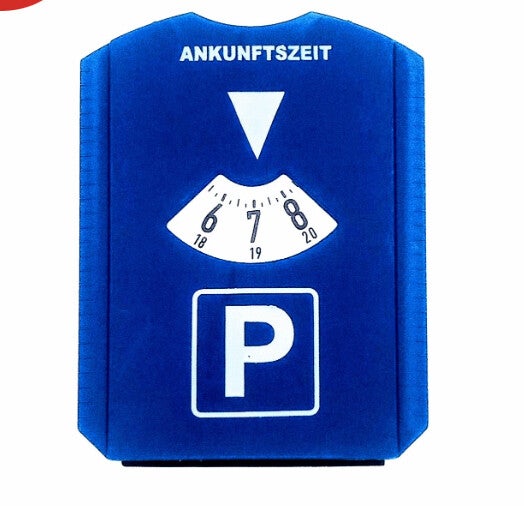 Disque de stationnement avec grattoir