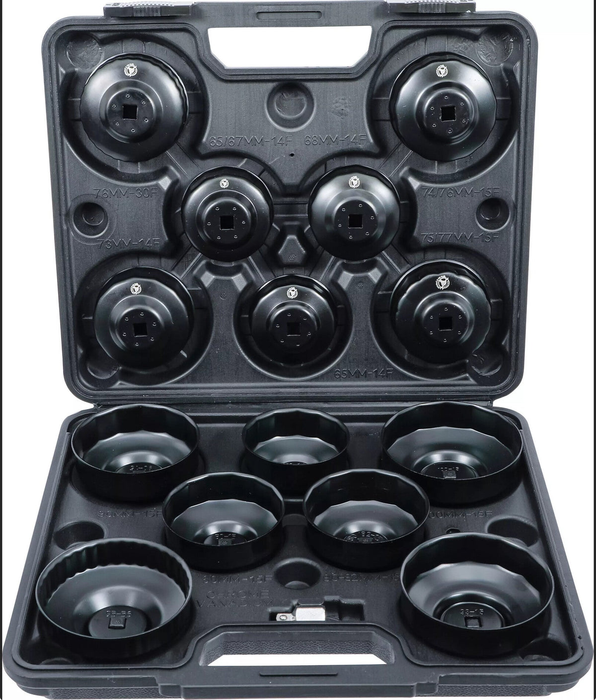 Jeu de douilles à filtres (cloches) à huile · 10 mm (3/8") · 14 pièces