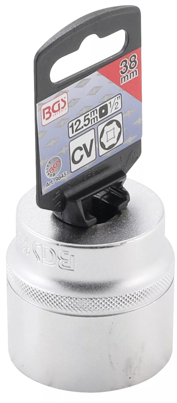 Douille pour clé, six pans · 12,5 mm (1/2") · 38 mm