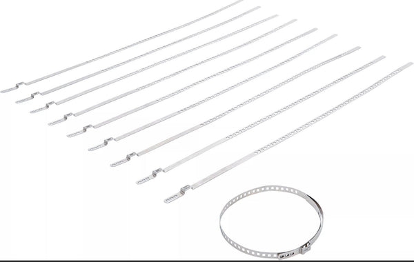 Colliers de soufflet de cardan inox · 7 mm · 50 à 120 mm · 10 pièces