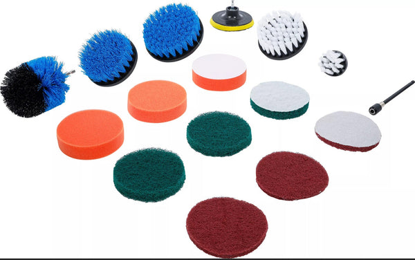 Disques de polissage et ponçage avec brosses · pour perceuse · 16 pièces